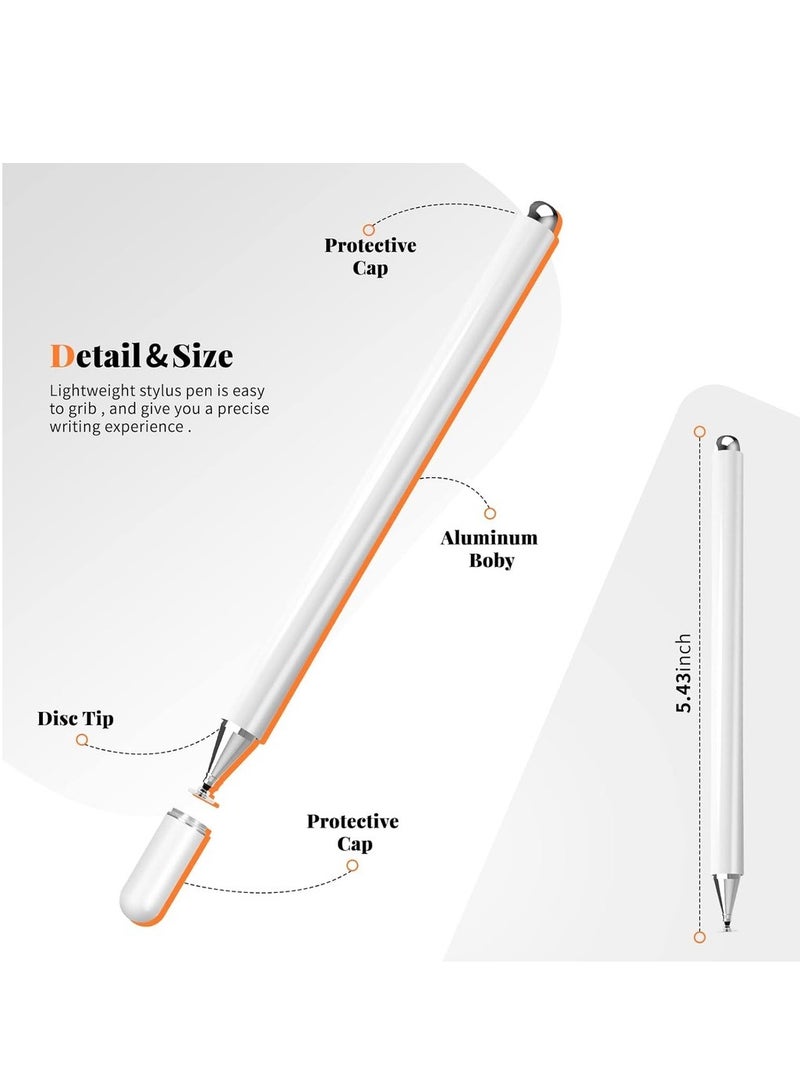 2 Pack Stylus Pen For IPad Disc Stylus Pens For Touch Screens Passive Stylus With Magnetic Cap Compatible With Apple/iPhone/iPad/Android/Microsoft Tablets And All Passive Touch  - Image 3
