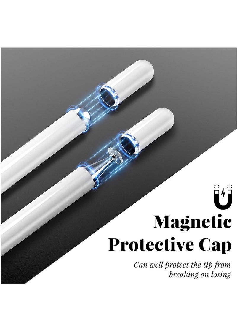 2 Pack Stylus Pen For IPad Disc Stylus Pens For Touch Screens Passive Stylus With Magnetic Cap Compatible With Apple/iPhone/iPad/Android/Microsoft Tablets And All Passive Touch  - Image 4