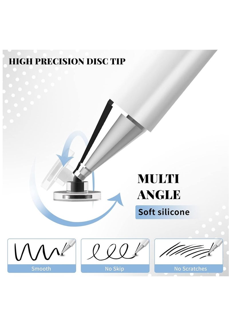2 Pack Stylus Pen For IPad Disc Stylus Pens For Touch Screens Passive Stylus With Magnetic Cap Compatible With Apple/iPhone/iPad/Android/Microsoft Tablets And All Passive Touch  - Image 5