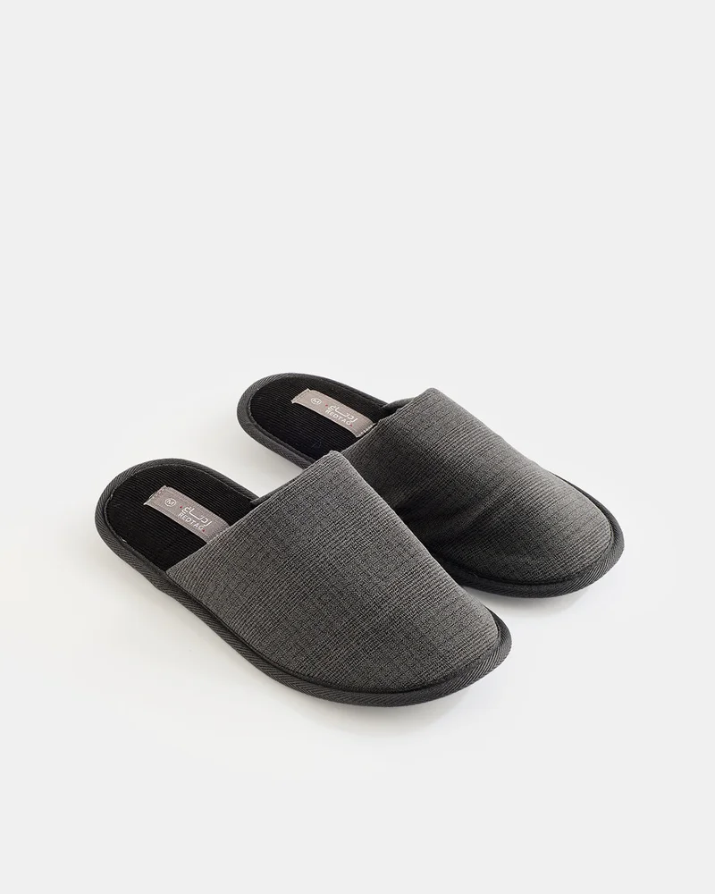 REDTAG Men Grey Textured Slippers