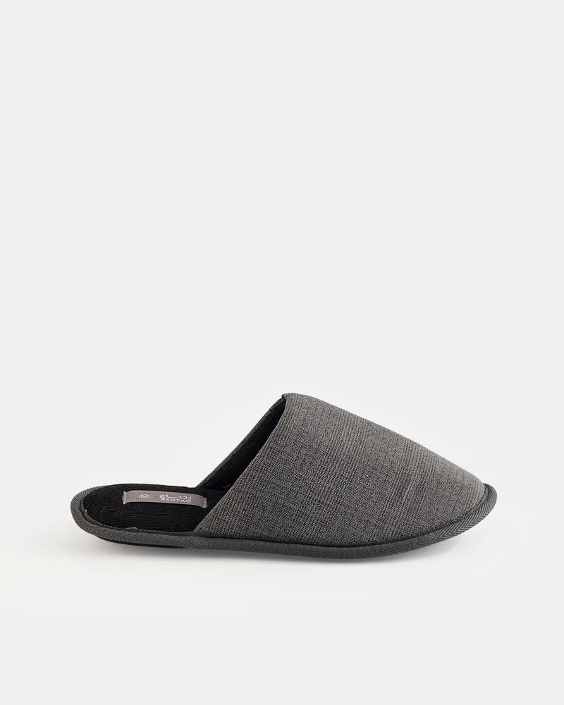 REDTAG Men Grey Textured Slippers