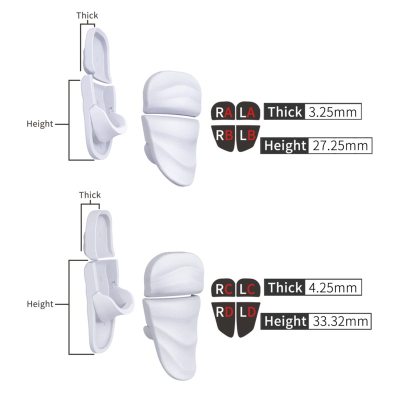 PlayVital Dune 2 Pairs Trigger Stop Shoulder Buttons Extension Kit for ps5 Controller, Stopper Bumper Trigger Extenders for PS Portal, Game Improvement Adjusters for ps5 Edge - White - Image 3