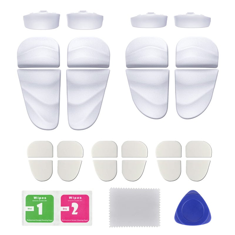 PlayVital Dune 2 Pairs Trigger Stop Shoulder Buttons Extension Kit for ps5 Controller, Stopper Bumper Trigger Extenders for PS Portal, Game Improvement Adjusters for ps5 Edge - White - Image 2