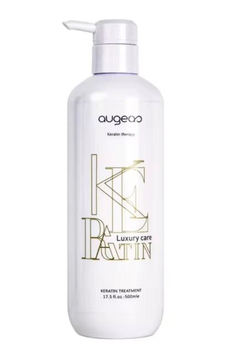 Augeas Luxury Care Keratin Treatment, Professional Hair Therapy, 500ml moisturizing and nourishing product designed to repair and smooth damaged hair.
