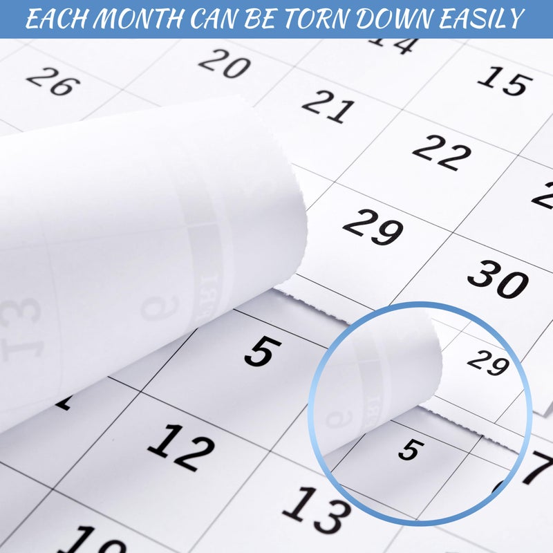 Artfan 2026 Wall Calendar - 3-Month Wall Calendar Display (Folded in a Month), January 2026 - December 2026, 11" x 26", 3 Month Calendar - Haze Blue - Image 5