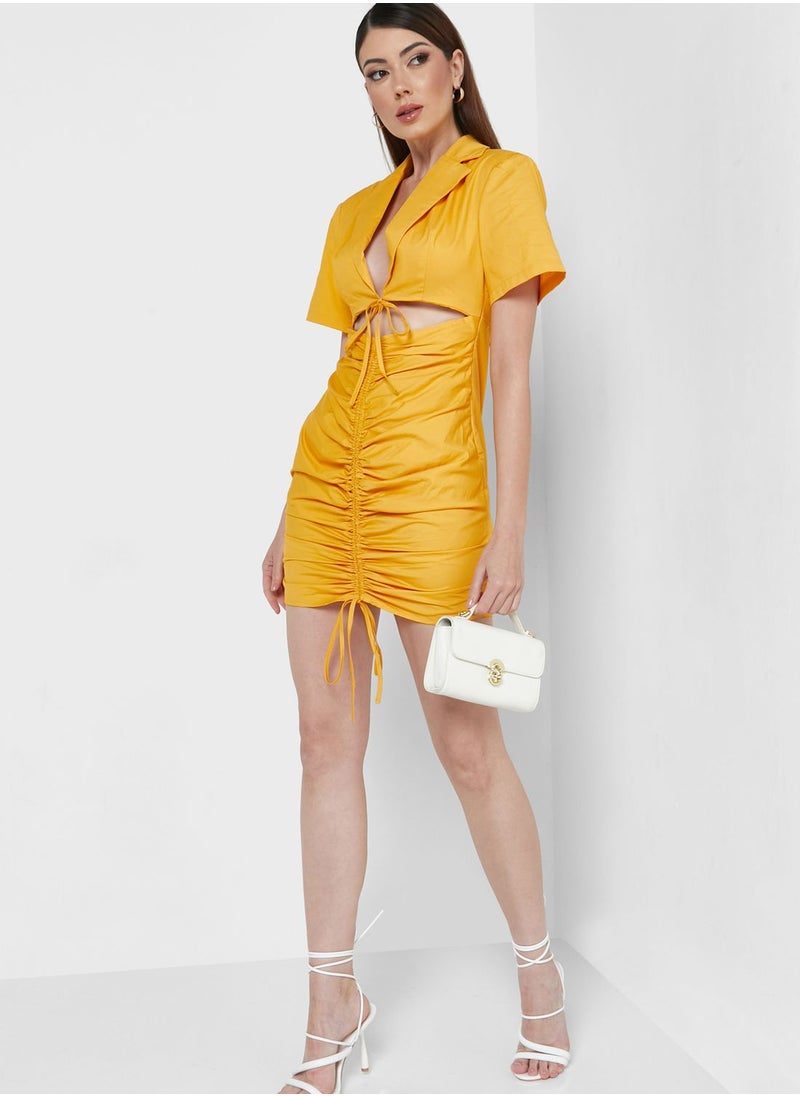 Miss Pap - Cut Out Ruched Dress - Image 1