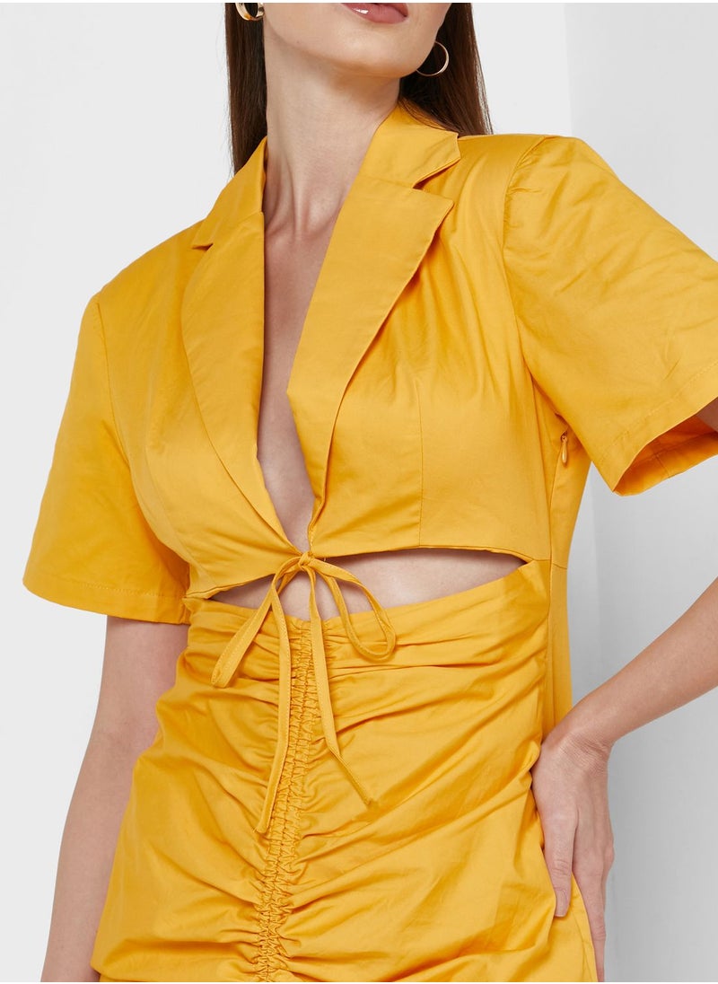 Miss Pap - Cut Out Ruched Dress - Image 1