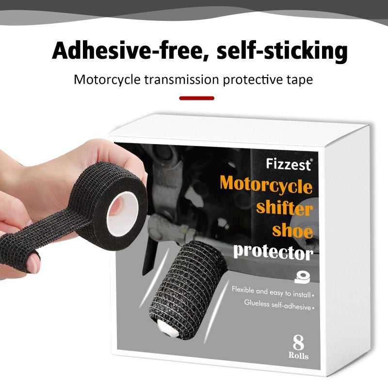 Fizzest Motorcycle Shifter Shoe Protector,Motorcycle Gear Shift Cover Guard,Contains 8 Rolls - Image 2