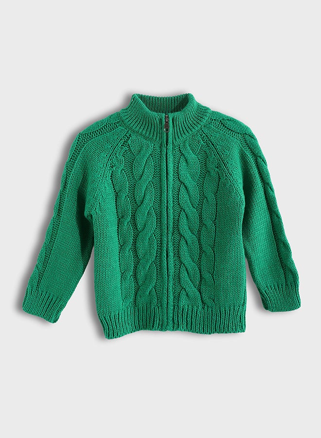 Red Circle Kids Unisex Knitted pullover with zipper - Image 1