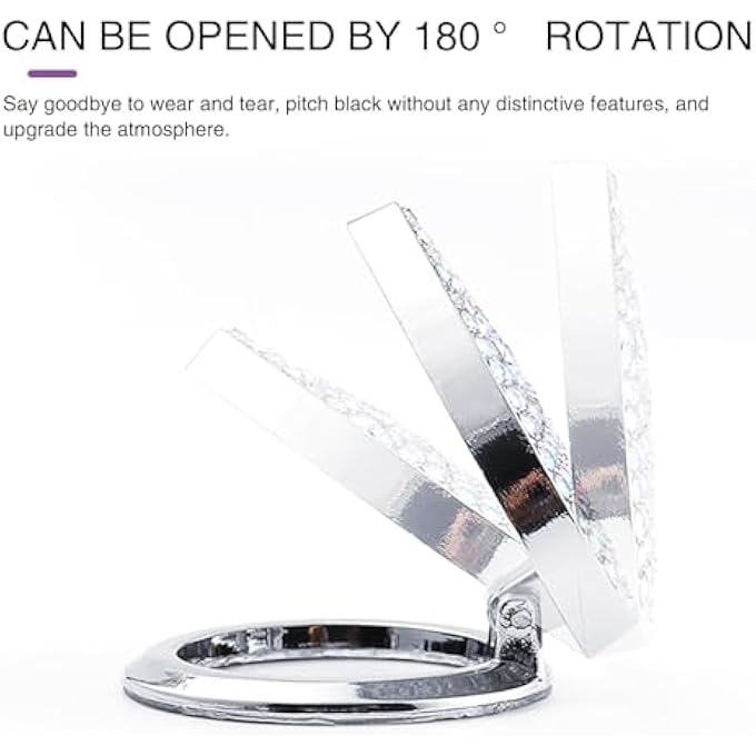 KASTWAVE 1 Pc Bling Car Engine Start Button Cover Rhinestone HeartShaped Shiny OneButton Start Decorative Sticker AntiAccidental Touching Scratch Protective Cover Universal For Most Cars White - Image 3