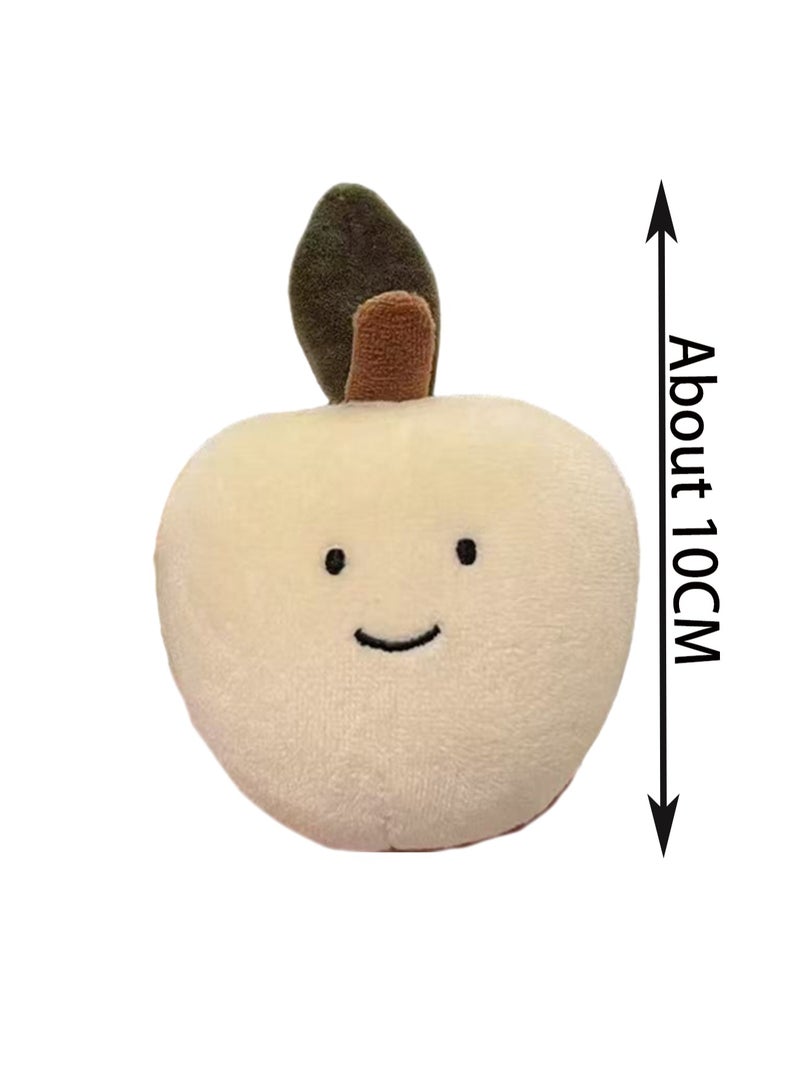 10cm Apple Pendant Keychain Jc Vegetables And Fruits Cute Plush Doll School Bag Accessories Boy Girl Gift - Image 2