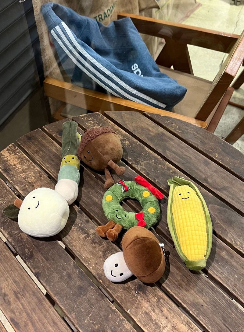 10cm Apple Pendant Keychain Jc Vegetables And Fruits Cute Plush Doll School Bag Accessories Boy Girl Gift - Image 4
