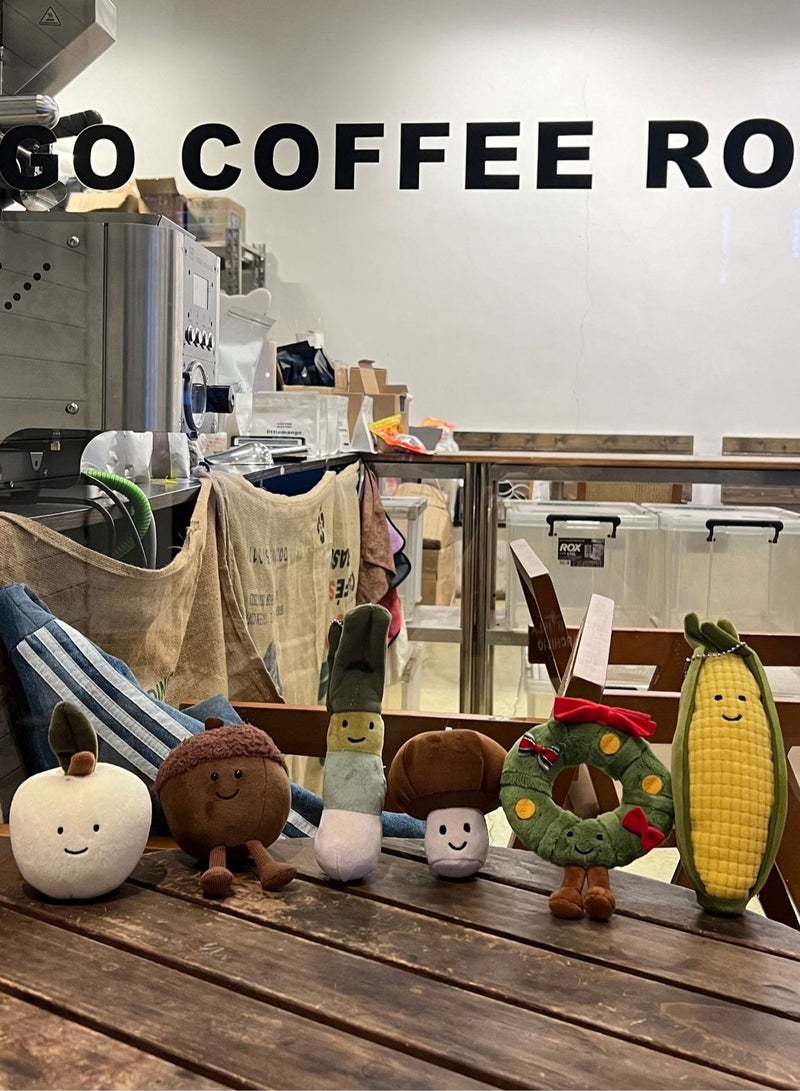 10cm Apple Pendant Keychain Jc Vegetables And Fruits Cute Plush Doll School Bag Accessories Boy Girl Gift - Image 3