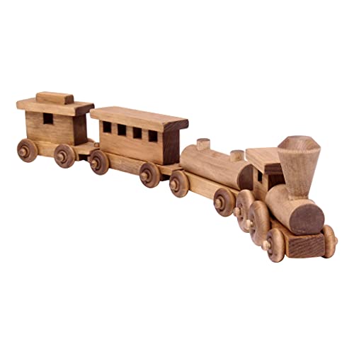 AmishToyBox.com AmishToyBoxcom Wooden Train Toy Play Set 24 Long CPSIAApproved Finish Harvest Stain - Image 5
