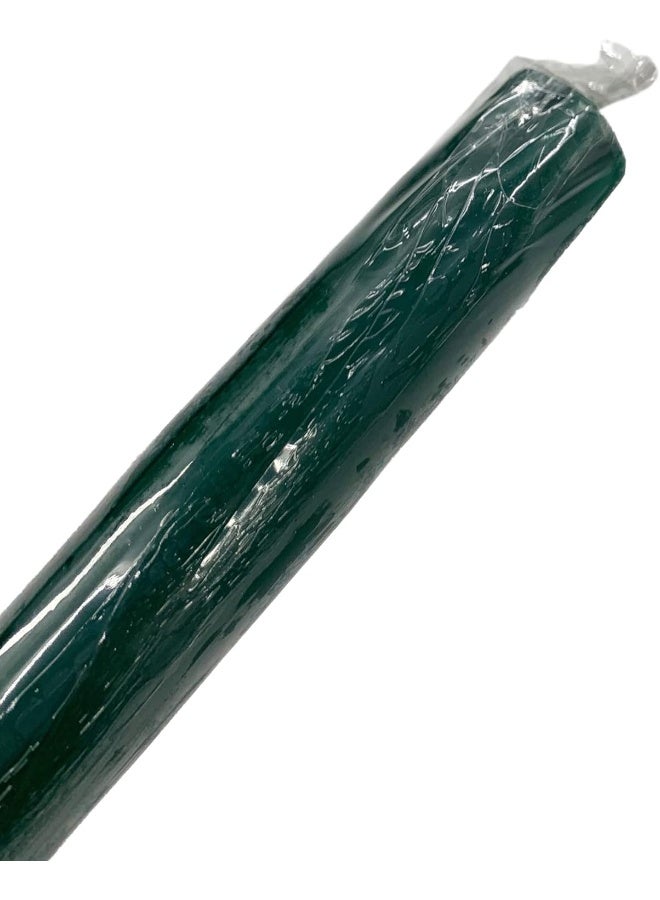D'light Online Dlight Online Elegant 10 Unscented Dark Green Taper Candles Premium Quality HandDipped Tapered Candles Dripless and Smokeless  Set of 12 Individually Wrapped 10 Inch Dark Green - Image 2