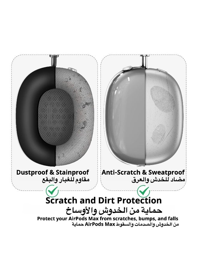 طريقة الاتصال حافظة سماعات سيليكون ، مناسبة لسماعات AirPods Max ، مقاومة للخدش ، مضادة للعرق ، 3 في 1 غطاء وسادة الأذن / غطاء أكواب الأذن / غطاء رأس سماعة. - Image 3