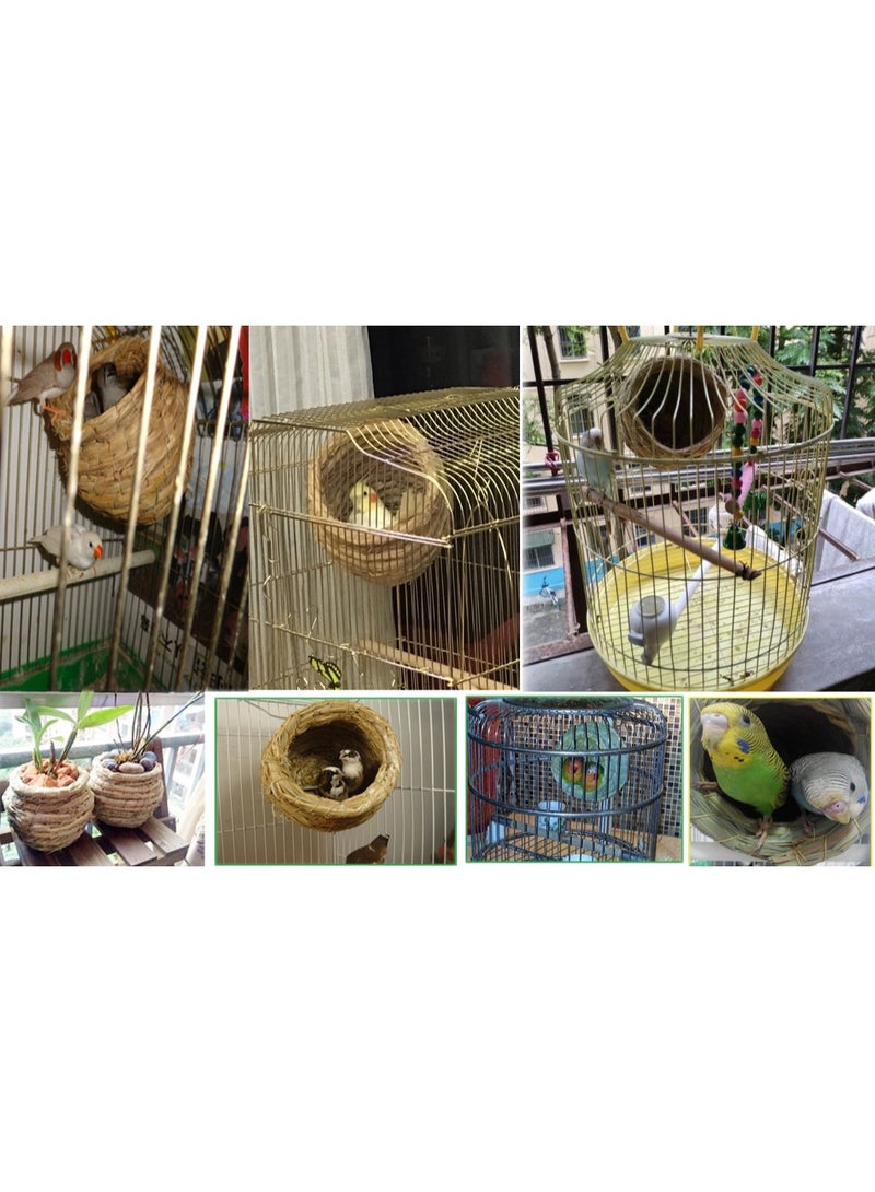 HUANXIN HOME Hummingbird House Hand Woven Bird Nest Natural Grass 100% Natural Move Birds Nest Size for Small Birds Unique Design Widely Used for Parrot Squirrel Lovebird Finches Budgie - Image 3