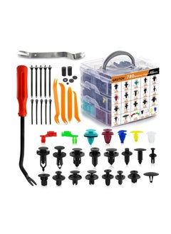 Excefore Car Clips Car Bumper Clips Push Pins Automotive Clips,  Para Carros 826Pcs Automotive Plastic Rivets Fastener Kit, Car Push Retainer Clips Set With Metal Fasteners Remover For Honda Toyota Gm Ford  - Image 1