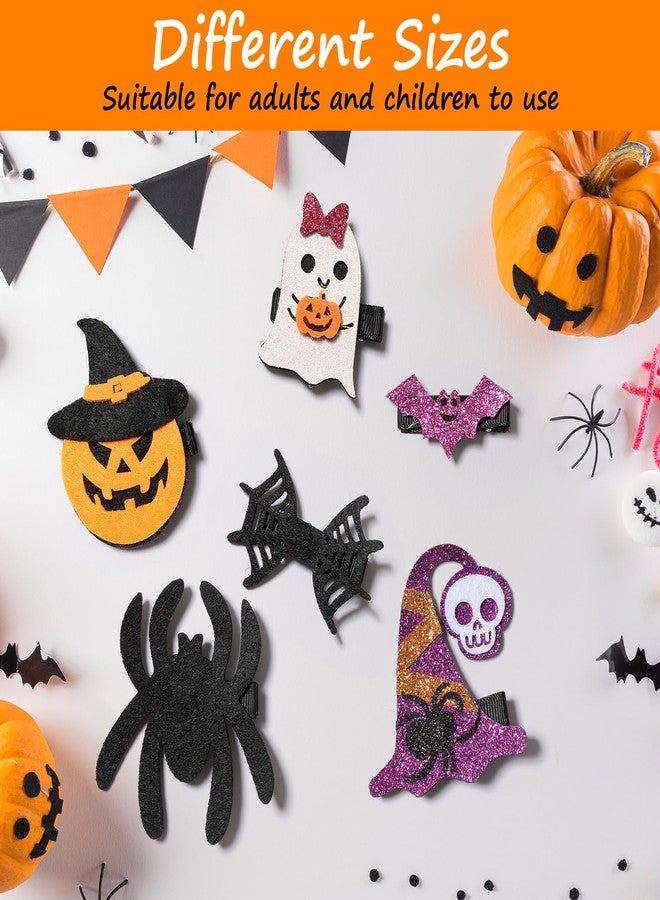 تايلامي مجموعة مشابك شعر للهالوين من تايلاي مي، 6 قطع، زينة شعر على شكل يقطينة، شبح، خفاش، شبكة عنكبوت، إكسسوارات شعر للهالوين للنساء (قبعة ساحرة) - Image 4