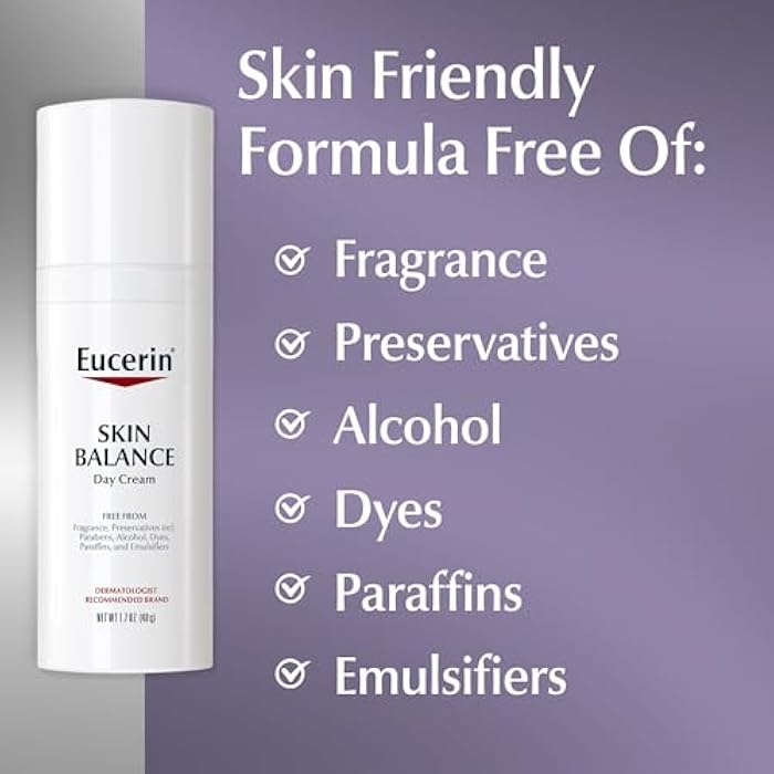 Eucerin Skin Balance Day Cream, Sensitive Skin Face Moisturizer Enriched with Tri-Balance Complex, 1.7 Oz Bottle - Image 5