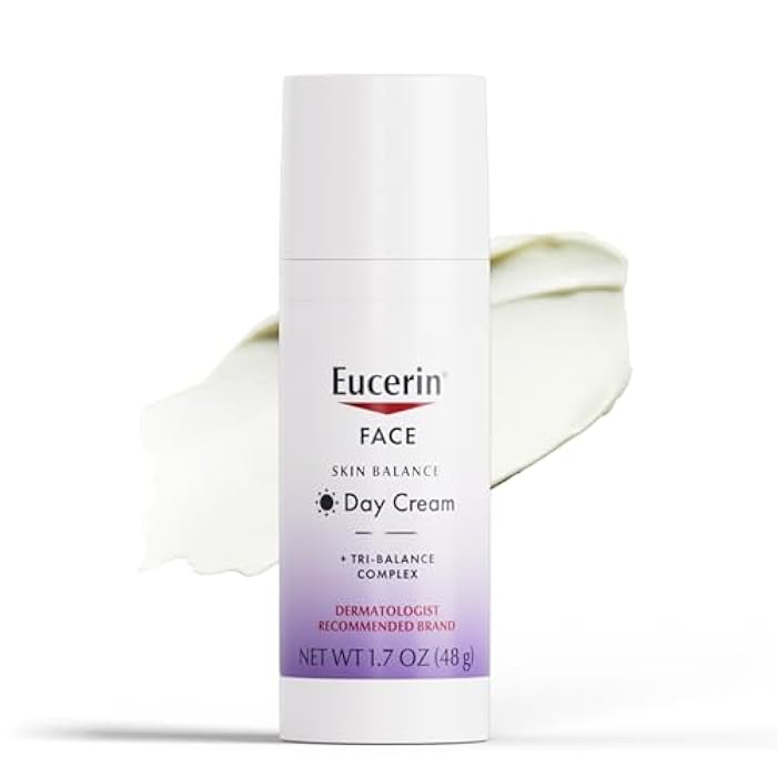 Eucerin Skin Balance Day Cream, Sensitive Skin Face Moisturizer Enriched with Tri-Balance Complex, 1.7 Oz Bottle - Image 1