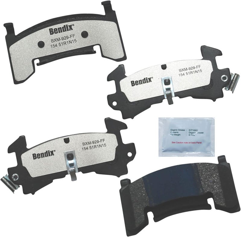 Bendix Fleet Metlok MKD154FM Brake Pads for Avanti II,Century,LeSabre,Regal,Riviera,Commercial Chassis,DeVille,Eldorado,Fleetwood,Seville, Blazer,Camaro,El Camino,LLV,Malibu,Monte Carlo,S10,S10,Blazer - Image 1