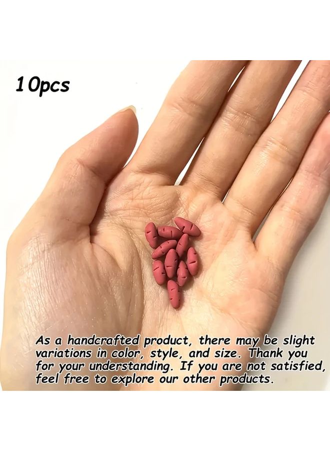 10Pcs Miniature Polymer Clay Vegetables Fruits Sweet Potato Dollhouse Accessories - Image 1