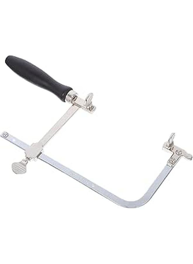 Adjustable U Shaped Saw Frame Black Handle Manual Precision Cutting Tool For Metal Woodworking DIY - Image 1