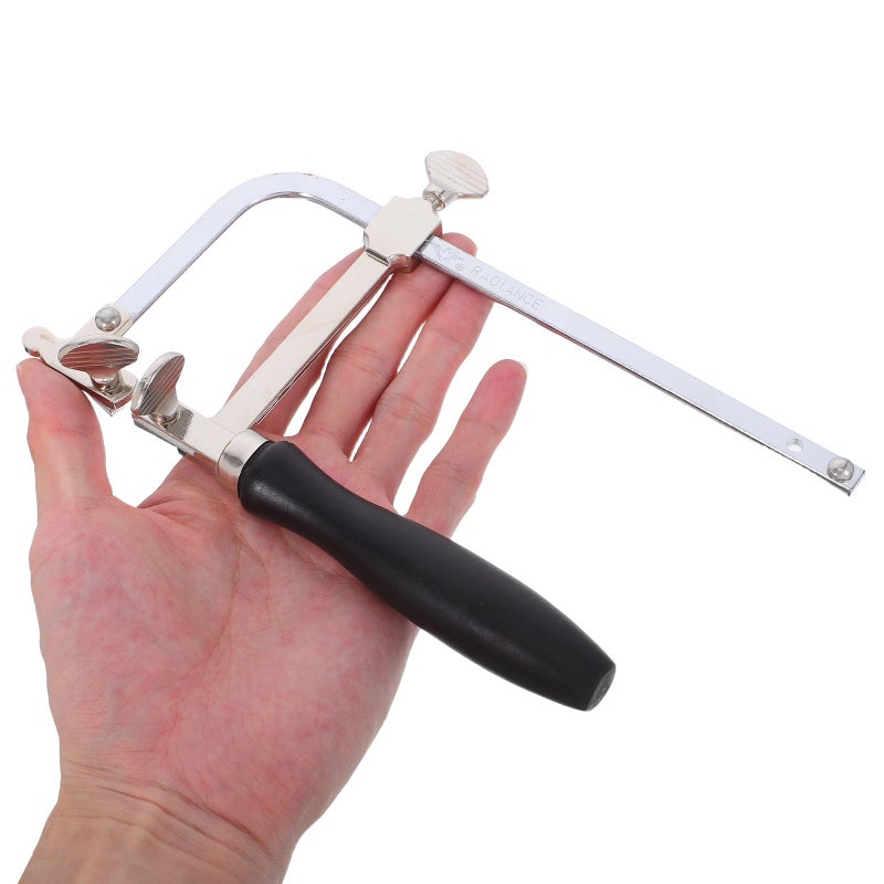 Adjustable U Shaped Saw Frame Black Handle Manual Precision Cutting Tool For Metal Woodworking DIY - Image 5
