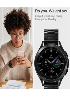 Spigen Spigen Modern Fit designed For Samsung Galaxy Watch 7 44/40mm, FE 40mm, 6/5/4 44/40mm, Classic 6 47/43mm, 5 Pro 45mm, 4 Classic 46/42mm, 3 41mm, Active 1&2 Band - Black  - Image 4