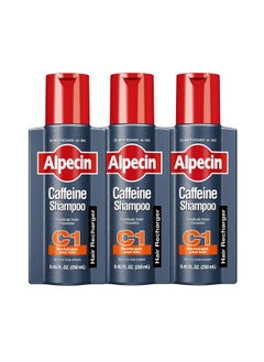 Alpecin C1 Caffeine Anti Hair Fall Shampoo 3X250Ml | Scalpe Shampoo For Hair Fall Control | Natural Hair Growth Shampoo Strengthen Hair Growth And Reduces Hair Loss  - Image 1