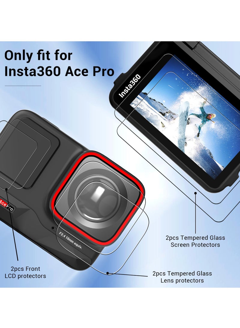 Insta360 Ace Pro Screen Protector, Ultra Clear Tempered Glass with Lens Protectors, 9H Hardness, Essential Accessories (12 PCS Total) - Image 2