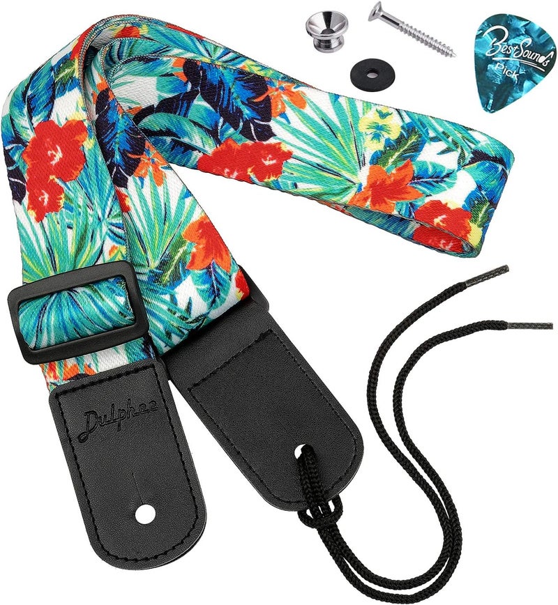 Dulphee Store Ukulele Strap Hawaiian Adjustable Uke Shoulder Strap for Soprano Concert Tenor Baritone Ukulele, Mandolin and Banjo - Image 1