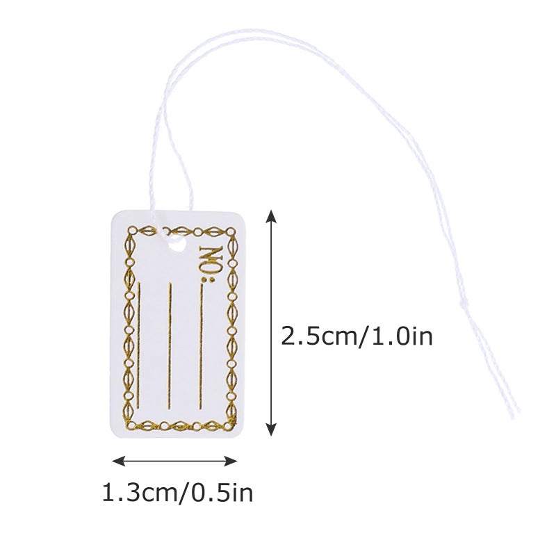 500 Pcs Red Wine Year Tags With Lanyard Writable Jewelry Price Tags For Product Display - Image 3