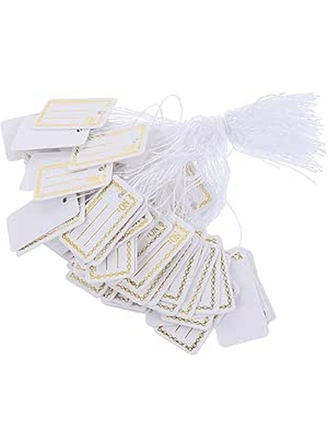500 Pcs Red Wine Year Tags With Lanyard Writable Jewelry Price Tags For Product Display - Image 1