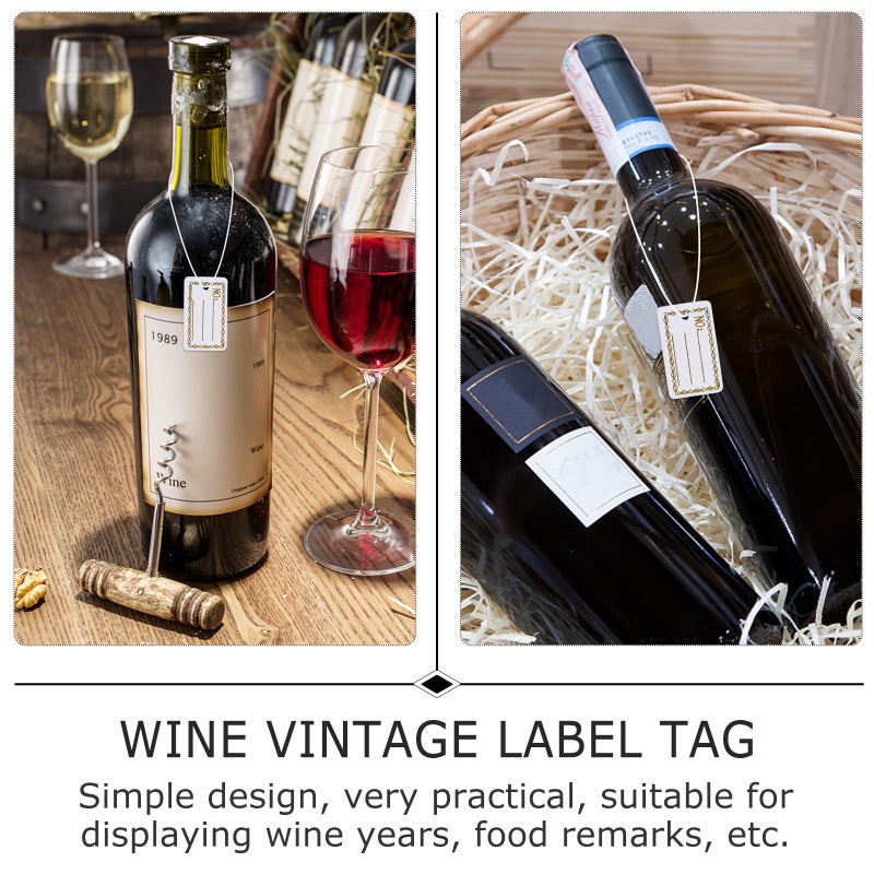 500 Pcs Red Wine Year Tags With Lanyard Writable Jewelry Price Tags For Product Display - Image 4