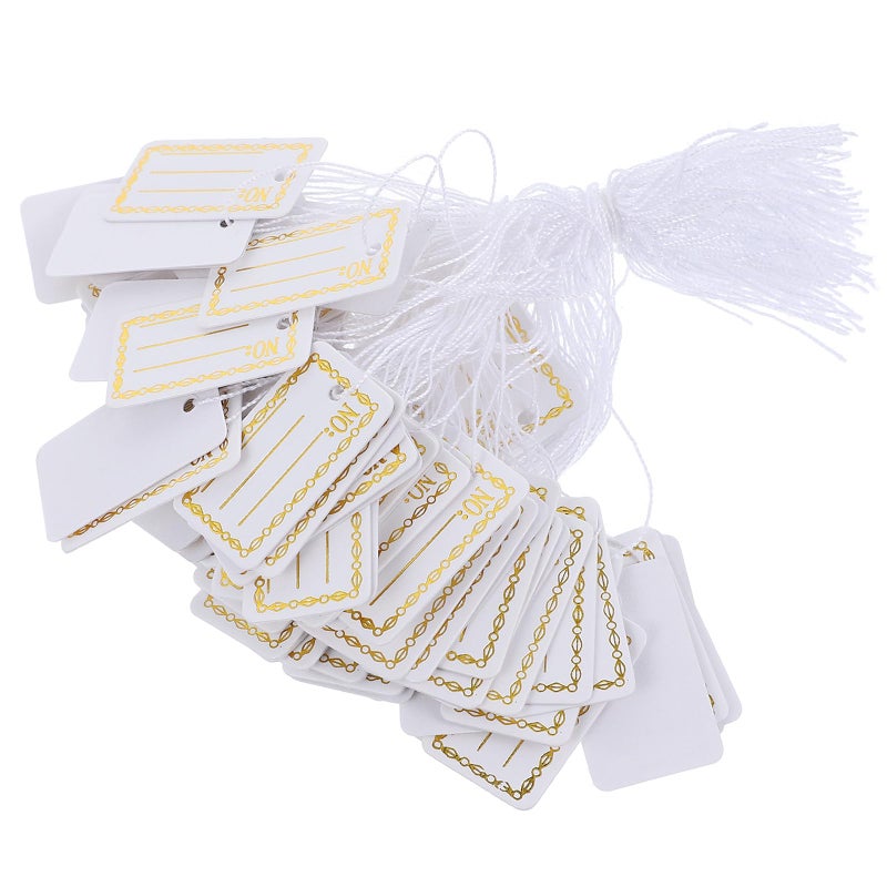 500 Pcs Red Wine Year Tags With Lanyard Writable Jewelry Price Tags For Product Display - Image 2