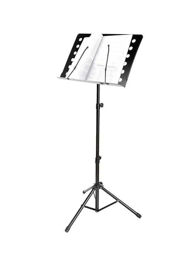 حامل نوتات موسيقية متعدد الوظائف قابل للطي باللون الأسود، سميك، وقابل لتعديل الارتفاع - Image 4