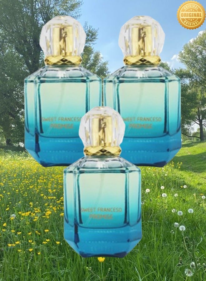 PROMISE 3 Pieces Sweet Franceso Promise Perfume Blue 75ml EDP - Image 1