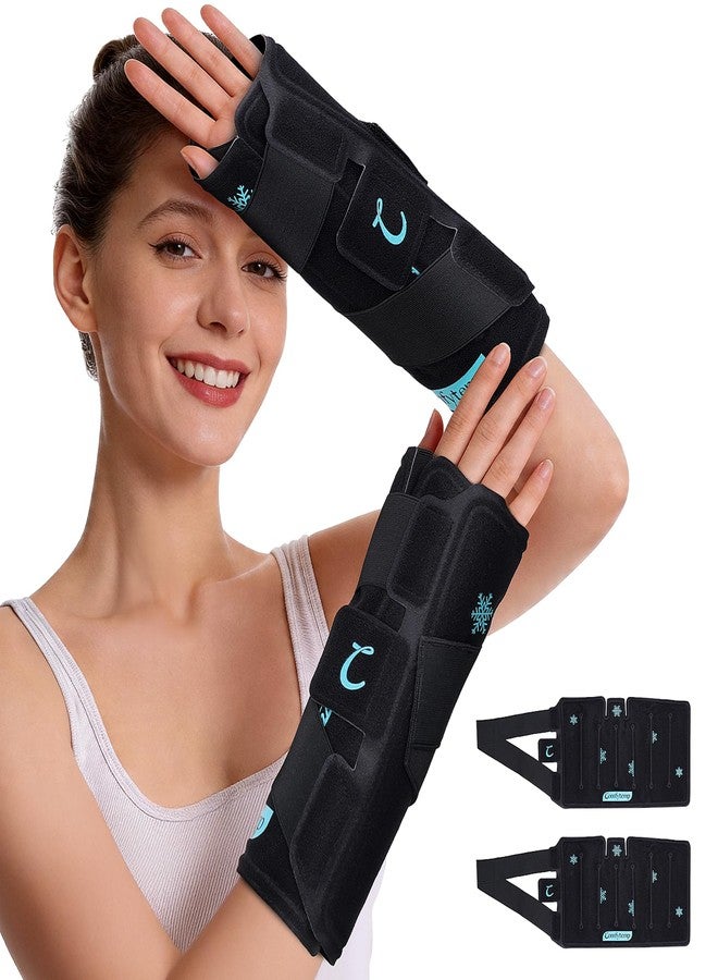 Comfytemp Wrist Ice Pack Wrap, FSA Eligible HSA, 30 Minute longlasting Reusable Gel Cold Pack for Wrist, Thumb, Hand & Forearm, Hot Cold Therapy Wrap for Carpal Tunnel, Tendonitis, Arthritis, 2 Packs - Image 1
