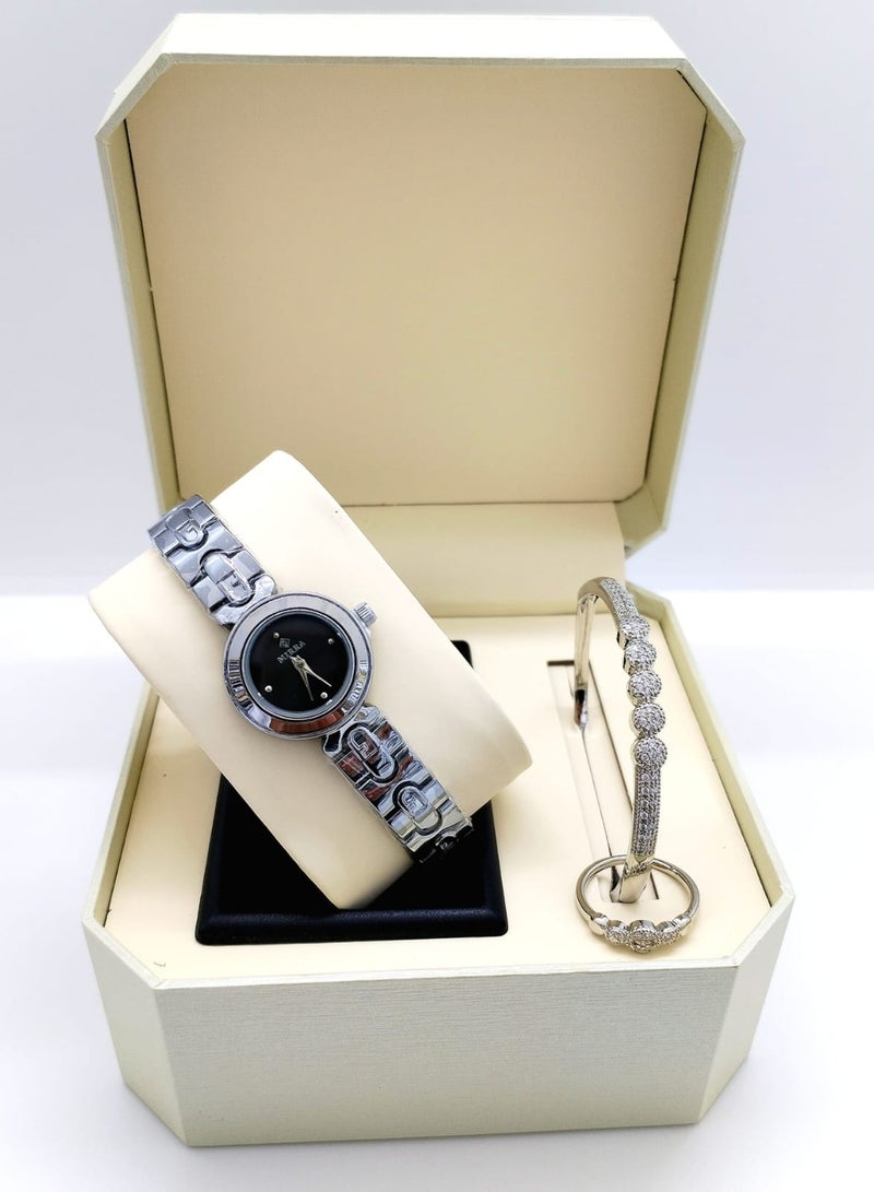 XII Women's watch set consisting of a watch, bracelet and ring