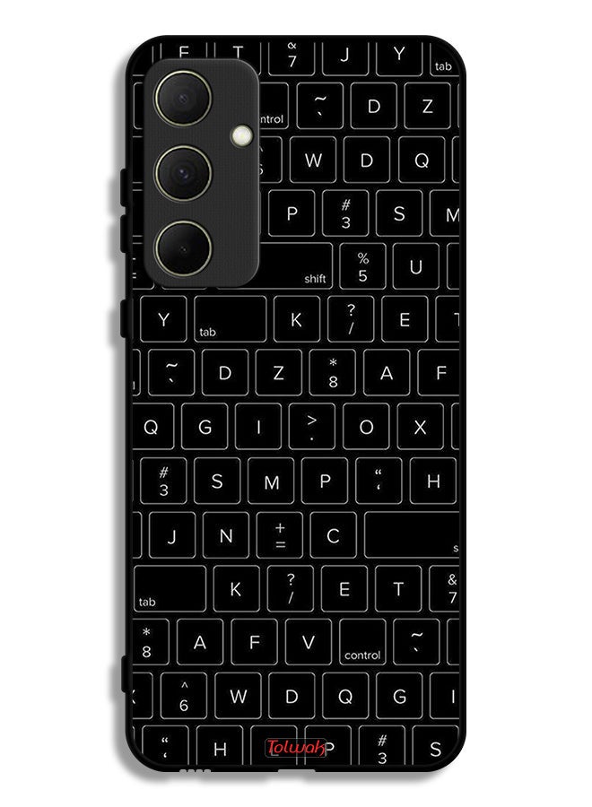 Tolwak Samsung Galaxy A35 5G Protective Case Cover Random Keyboard Keys Pattern - Image 1