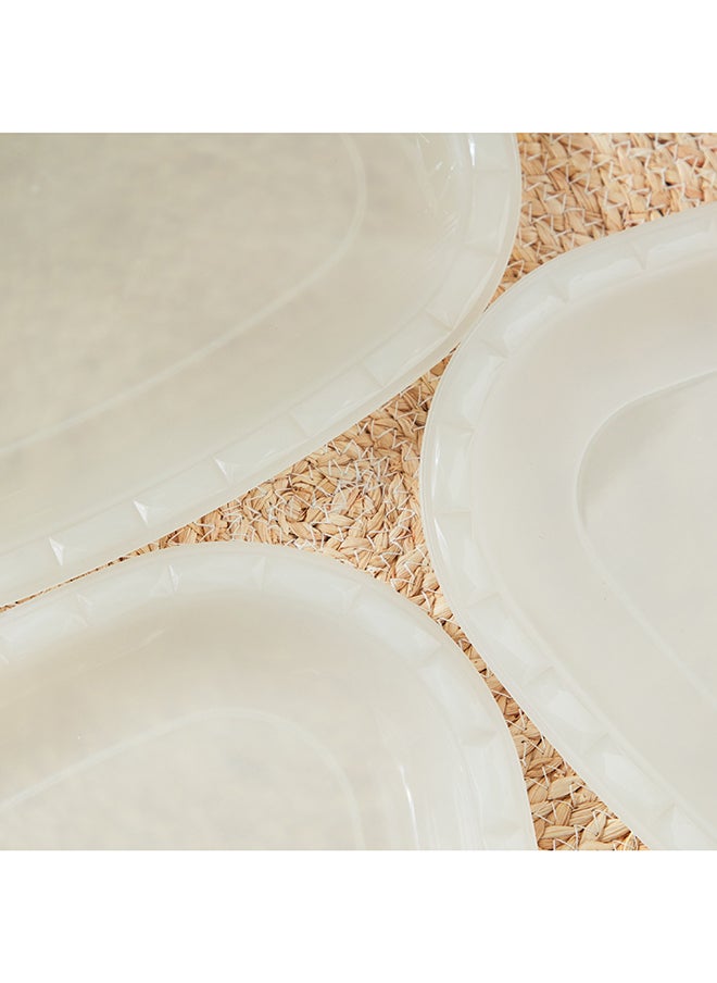 Home Box طقم أطباق عشاء لامع مكون من 3 قطع 28x1x28 سم  - Image 4