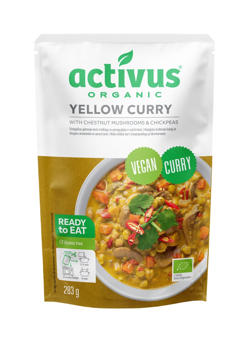 Activus Organic Chestnut, Mushrooms & Chickpeas With Yellow Curry - Image 1