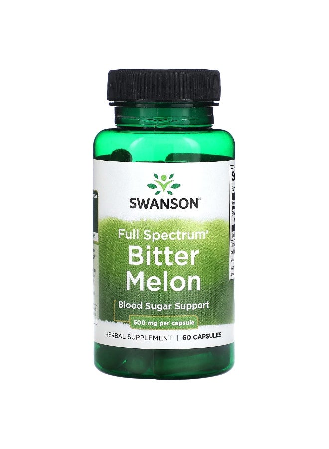 SWANSON Swanson, Full Spectrum Bitter Melon, 500 mg, 60 Capsules  - Image 1