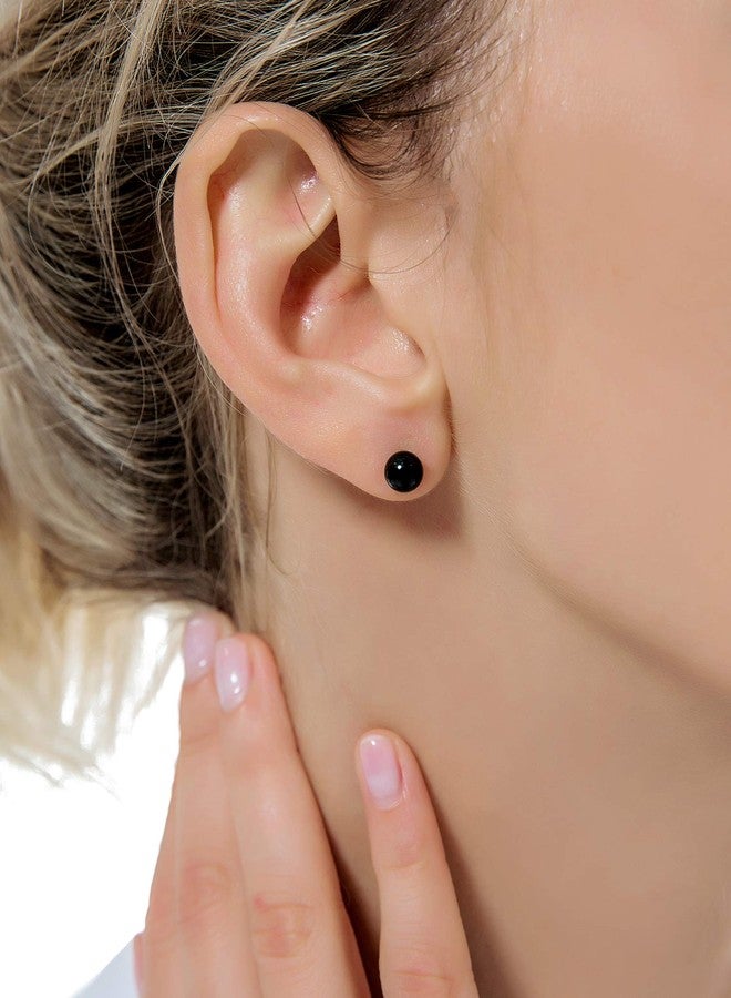 تورنيتو أقراط تورنيتو، 14 زوجًا، من الفولاذ المقاوم للصدأ، بتصميم كروي، مناسبة لثقب غضروف الأذن، والزنمة، والحلزون، للرجال والنساء، مقاس 2-8 مم، باللونين الفضي والأسود. - Image 5