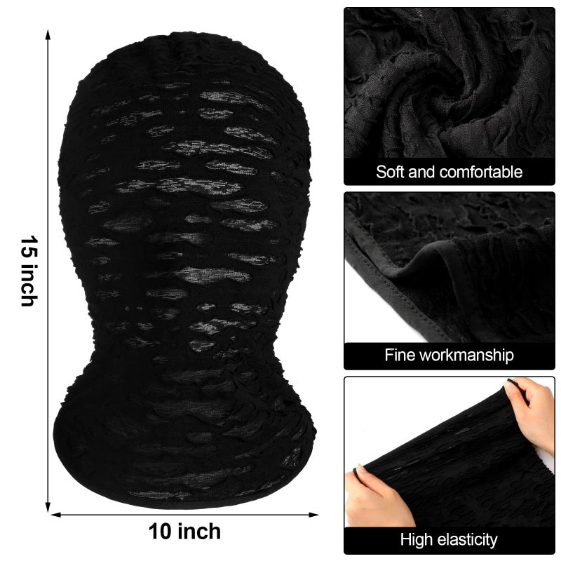 Yearntown Full Face Mask Masquerade Party Stretchy Hood Mesh Unisex Cosplay Mask with Punk Style for Adults Halloween - Image 2