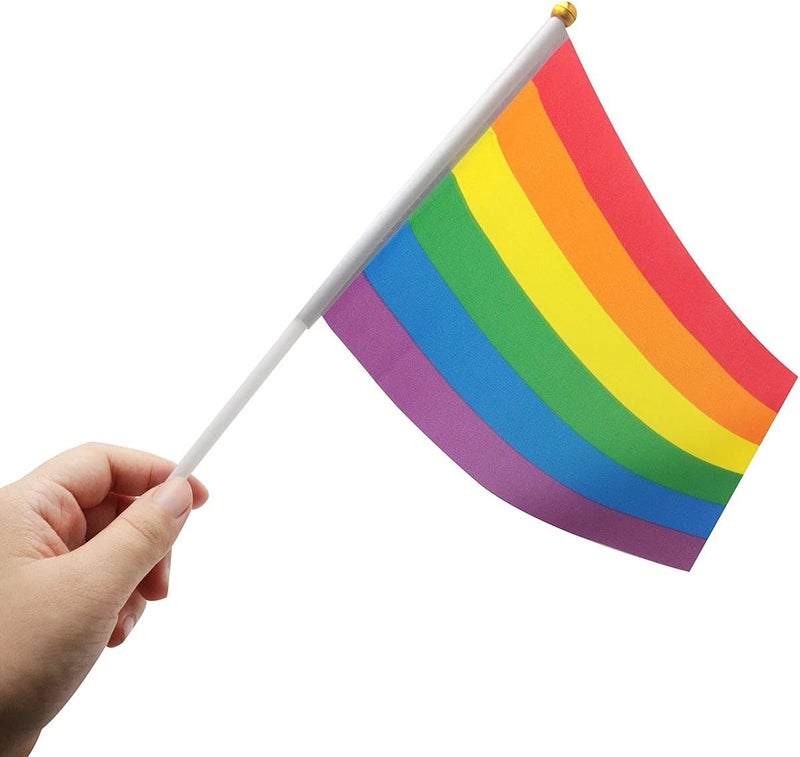 كلاراكو علم قوس قزح من كلاركو، 40 قطعة، أعلام فخر للمثليين، أعلام صغيرة محمولة باليد لمجتمع الميم، لحفلة قوس قزح فخر للمثليين - Image 3