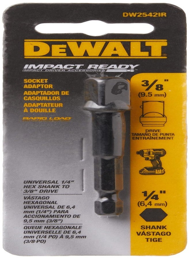 DEWALT Socket Adapter, Hex Shank, Impact Ready, 1/4-Inch to 3/8-Inch (DW2542IR) - Image 2