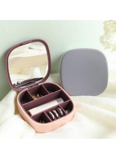 Small accessories organizer box with mirror